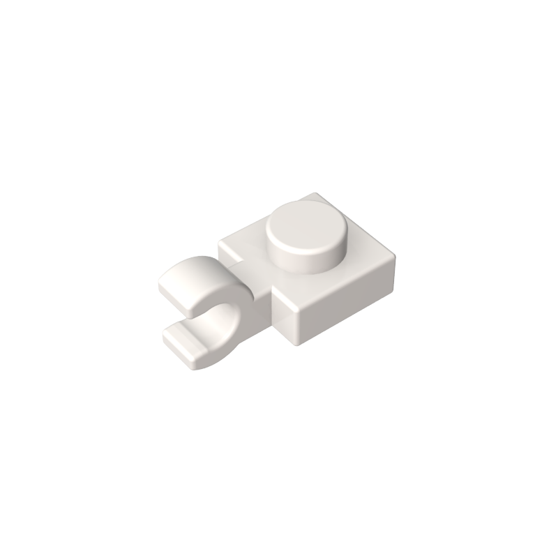 61252 | Plate, Modified 1 x 1 with U Clip (Horizontal Grip)