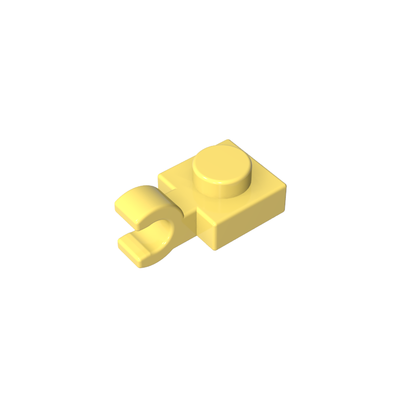 61252 | Plate, Modified 1 x 1 with U Clip (Horizontal Grip)