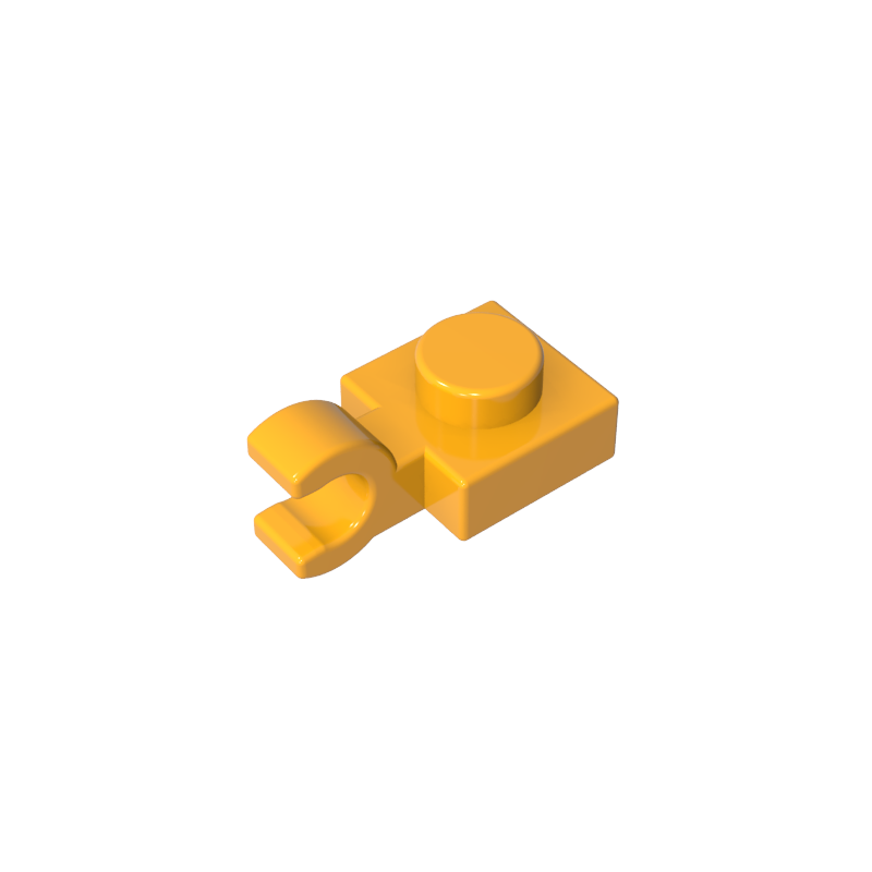 61252 | Plate, Modified 1 x 1 with U Clip (Horizontal Grip)