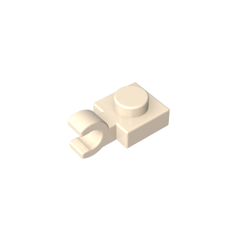 61252 | Plate, Modified 1 x 1 with U Clip (Horizontal Grip)