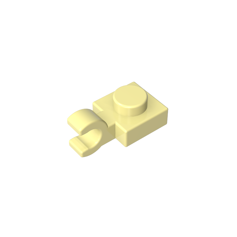 61252 | Plate, Modified 1 x 1 with U Clip (Horizontal Grip)