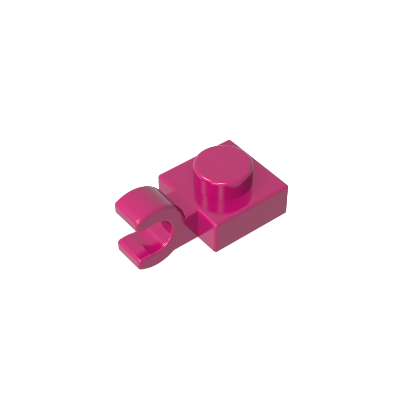 61252 | Plate, Modified 1 x 1 with U Clip (Horizontal Grip)