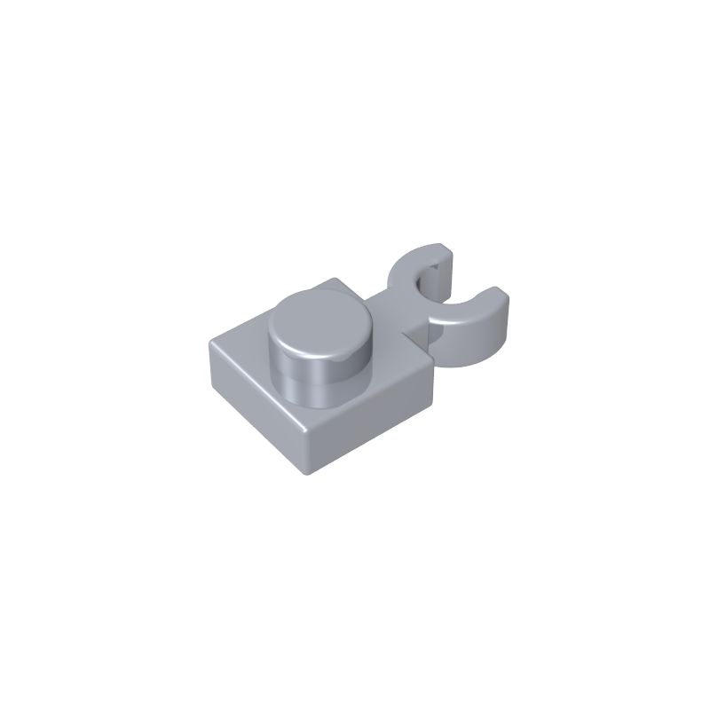60897 | Plate, Modified 1 x 1 with Open O Clip Thin (Vertical Grip)