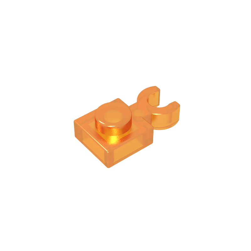 60897 | Plate, Modified 1 x 1 with Open O Clip Thin (Vertical Grip)