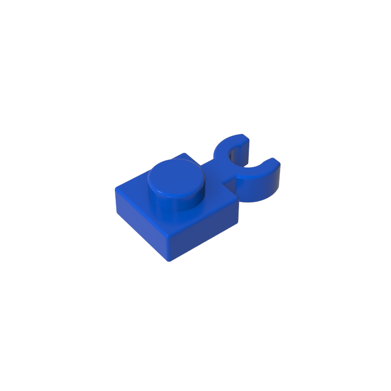 60897 | Plate, Modified 1 x 1 with Open O Clip Thin (Vertical Grip)