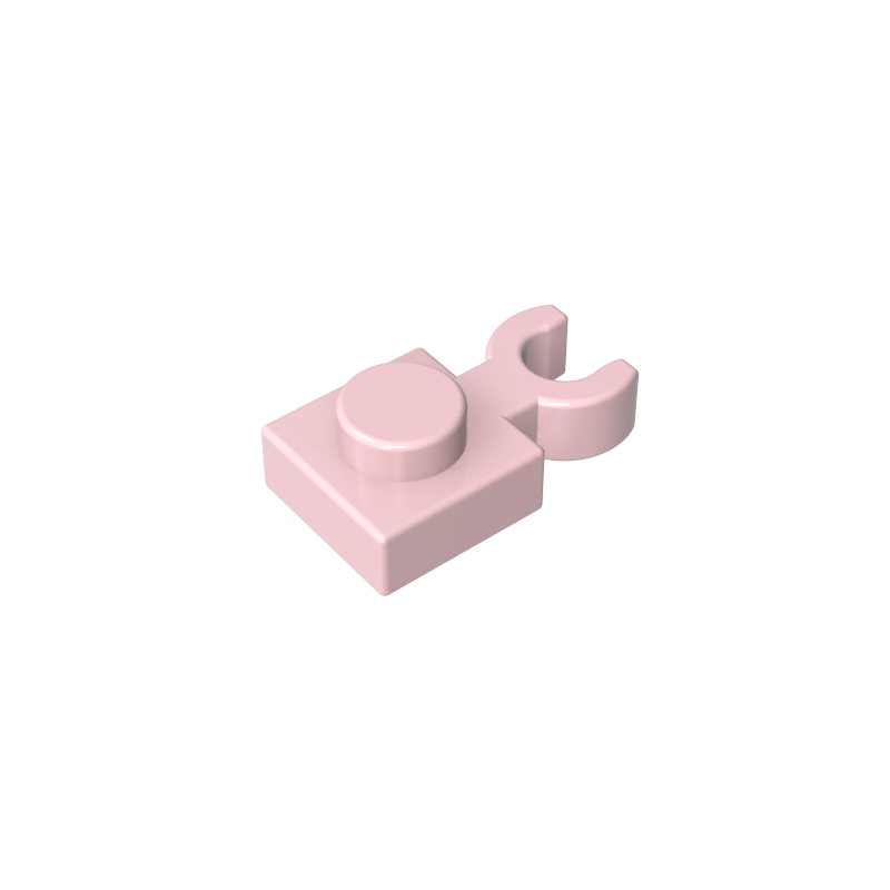 60897 | Plate, Modified 1 x 1 with Open O Clip Thin (Vertical Grip)
