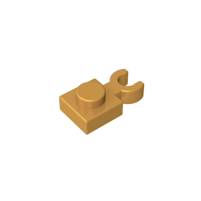 60897 | Plate, Modified 1 x 1 with Open O Clip Thin (Vertical Grip)