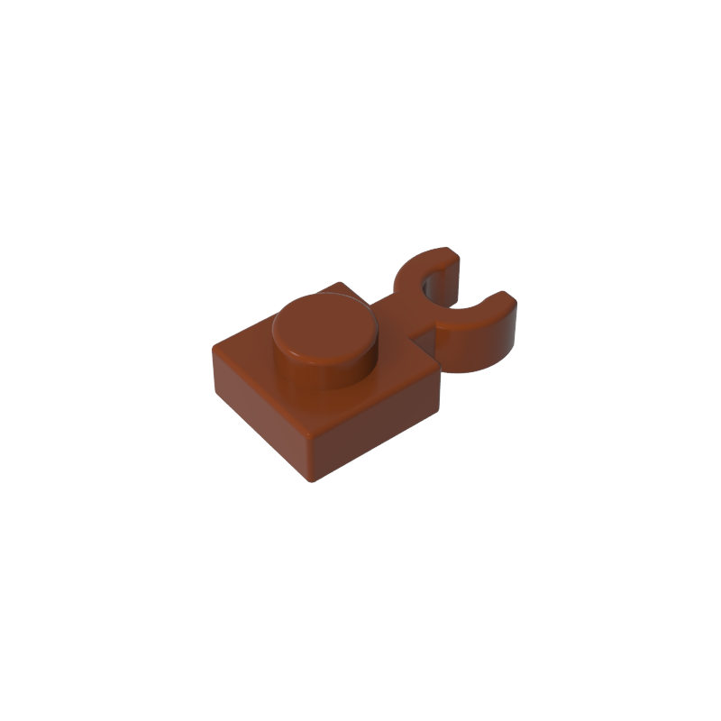 60897 | Plate, Modified 1 x 1 with Open O Clip Thin (Vertical Grip)