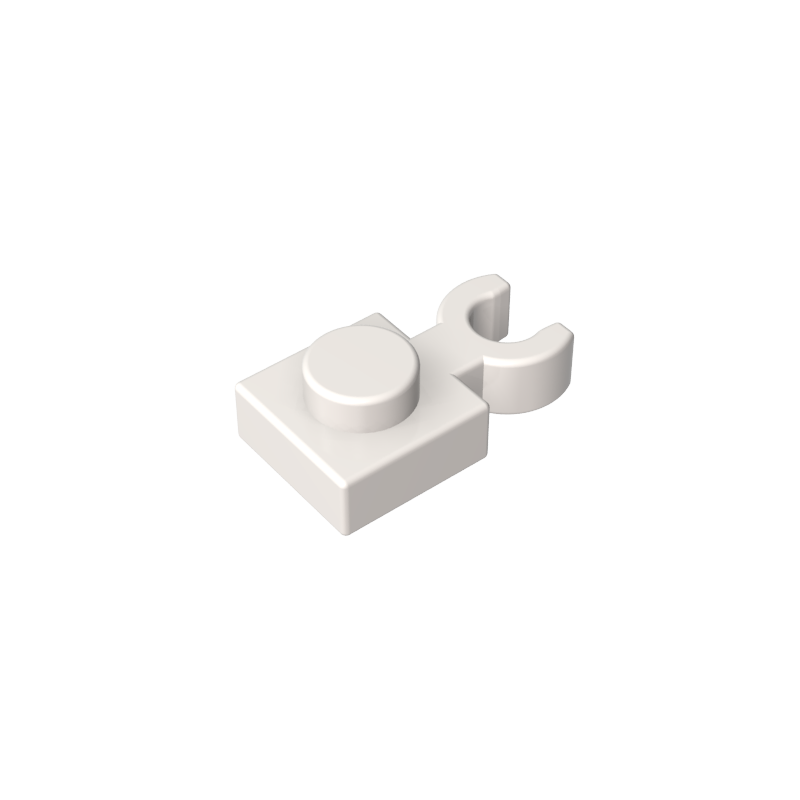 60897 | Plate, Modified 1 x 1 with Open O Clip Thin (Vertical Grip)