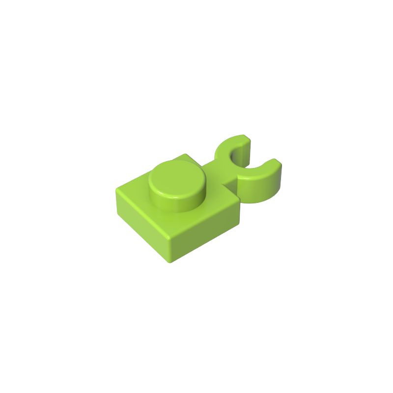 60897 | Plate, Modified 1 x 1 with Open O Clip Thin (Vertical Grip)