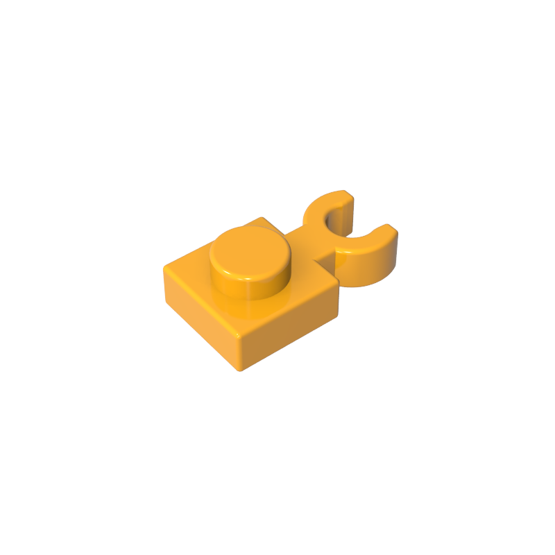 60897 | Plate, Modified 1 x 1 with Open O Clip Thin (Vertical Grip)