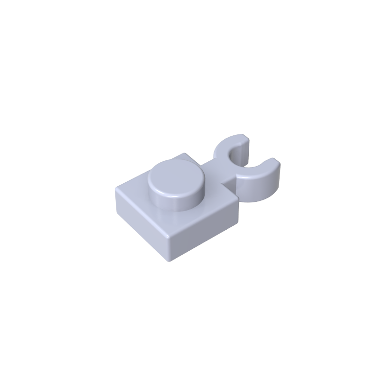 60897 | Plate, Modified 1 x 1 with Open O Clip Thin (Vertical Grip)