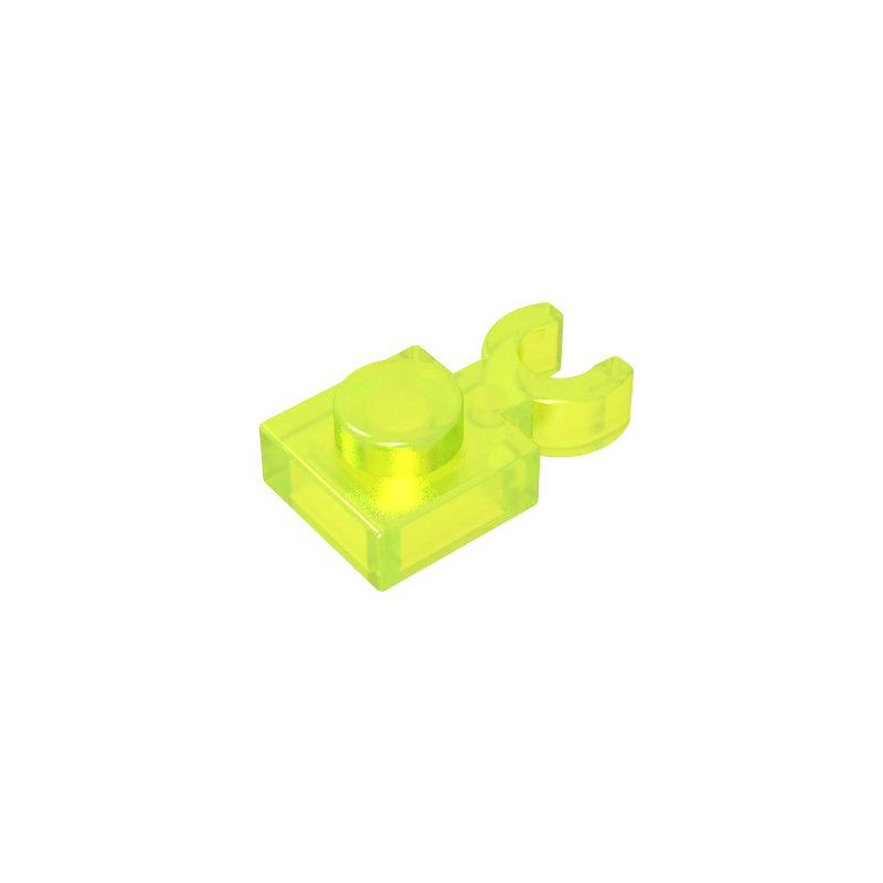 60897 | Plate, Modified 1 x 1 with Open O Clip Thin (Vertical Grip)