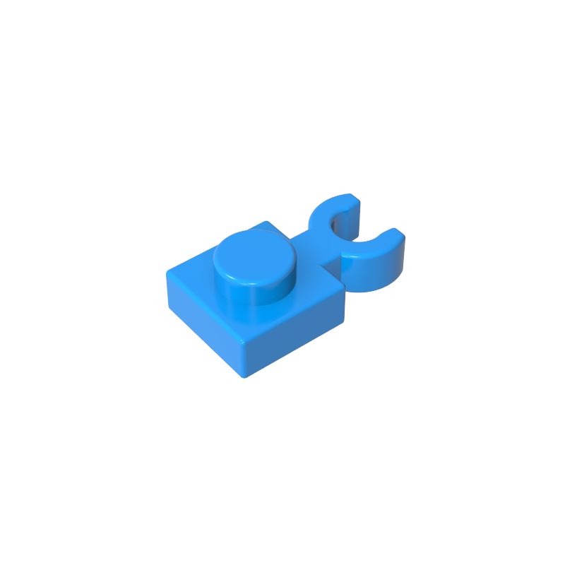 60897 | Plate, Modified 1 x 1 with Open O Clip Thin (Vertical Grip)