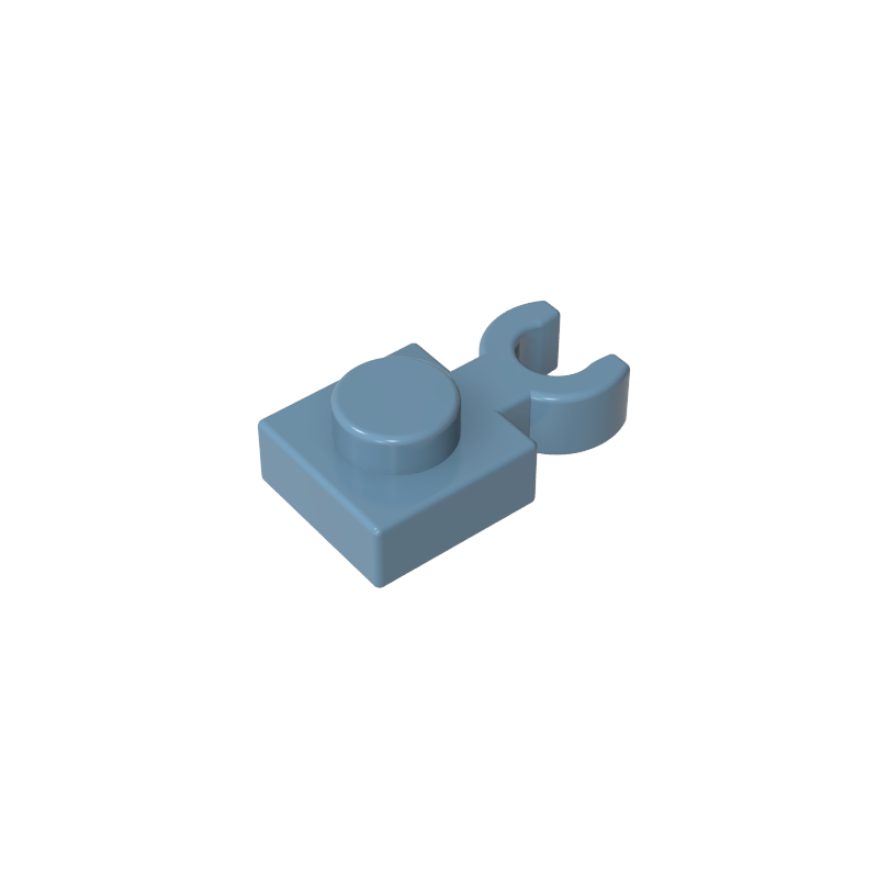 60897 | Plate, Modified 1 x 1 with Open O Clip Thin (Vertical Grip)