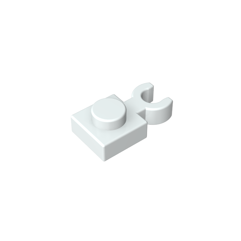 60897 | Plate, Modified 1 x 1 with Open O Clip Thin (Vertical Grip)