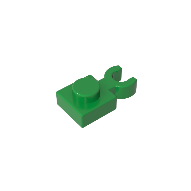 60897 | Plate, Modified 1 x 1 with Open O Clip Thin (Vertical Grip)