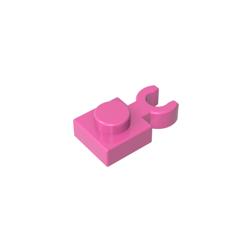 60897 | Plate, Modified 1 x 1 with Open O Clip Thin (Vertical Grip)
