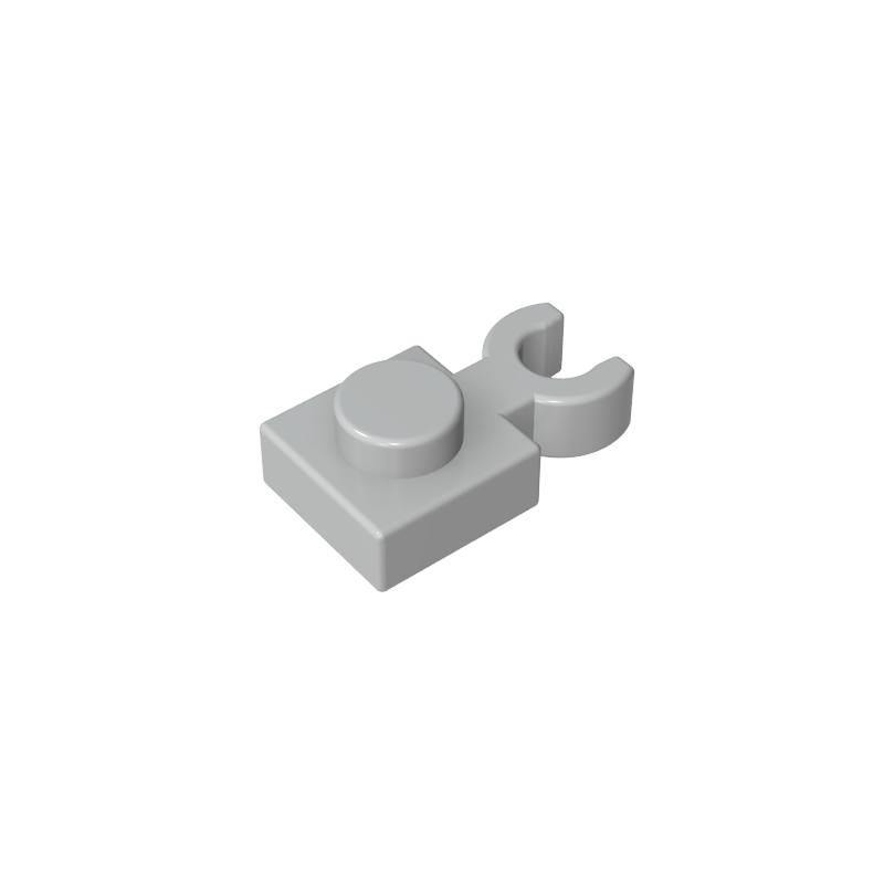 60897 | Plate, Modified 1 x 1 with Open O Clip Thin (Vertical Grip)
