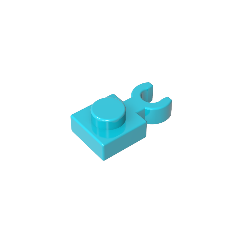 60897 | Plate, Modified 1 x 1 with Open O Clip Thin (Vertical Grip)