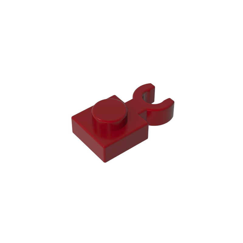 60897 | Plate, Modified 1 x 1 with Open O Clip Thin (Vertical Grip)