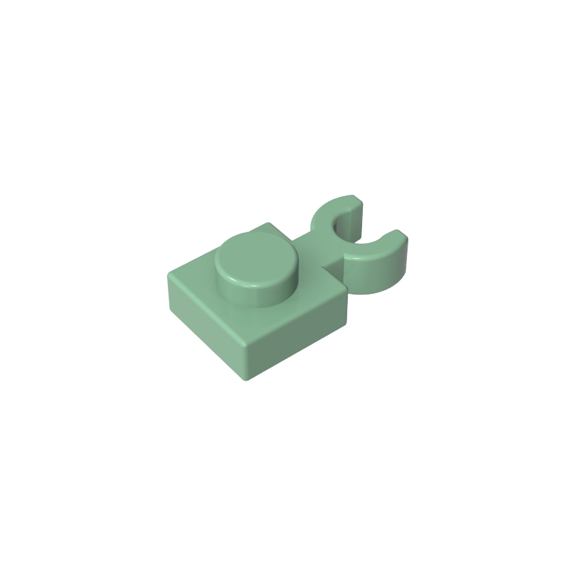 60897 | Plate, Modified 1 x 1 with Open O Clip Thin (Vertical Grip)