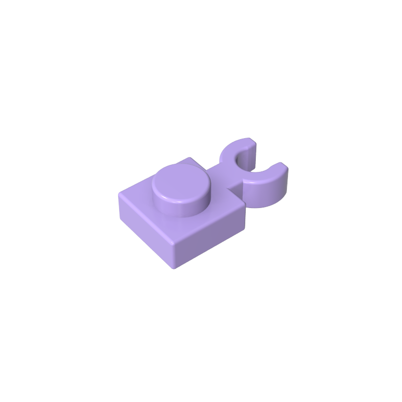 60897 | Plate, Modified 1 x 1 with Open O Clip Thin (Vertical Grip)