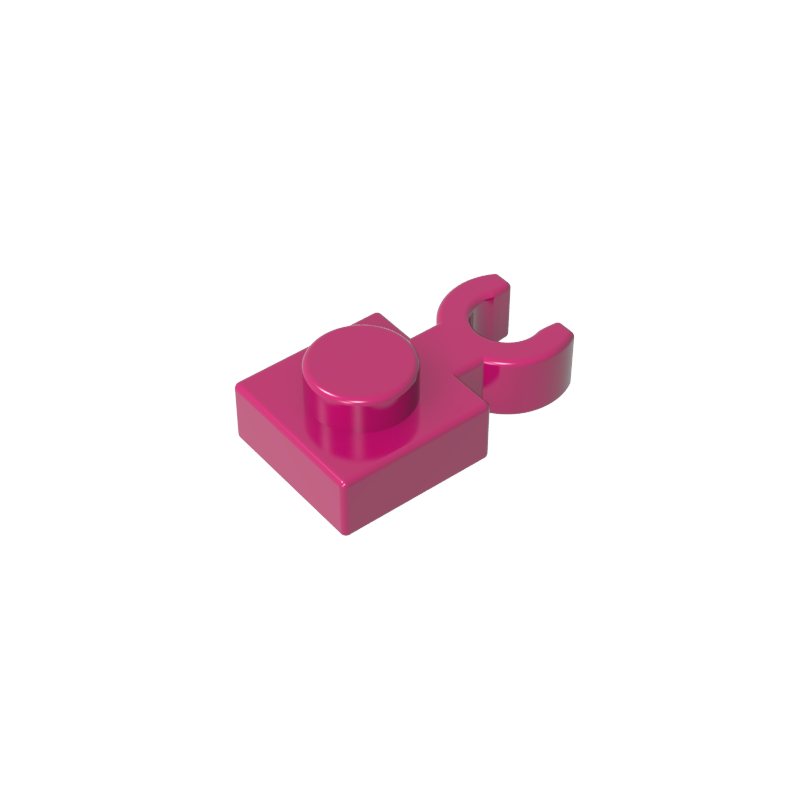 60897 | Plate, Modified 1 x 1 with Open O Clip Thin (Vertical Grip)