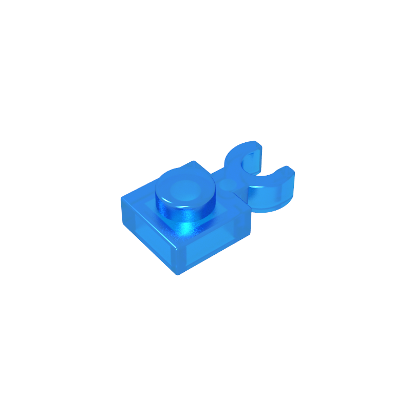 60897 | Plate, Modified 1 x 1 with Open O Clip Thin (Vertical Grip)