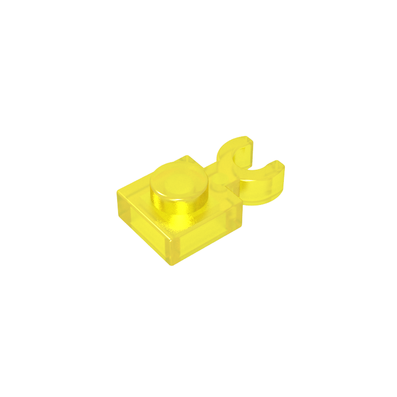 60897 | Plate, Modified 1 x 1 with Open O Clip Thin (Vertical Grip)