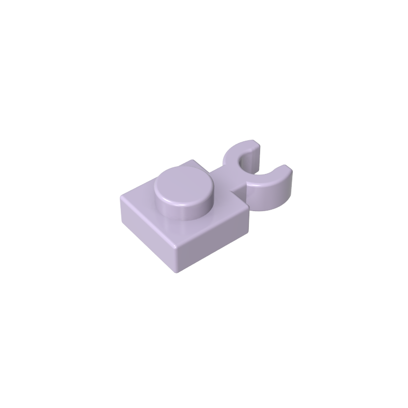 60897 | Plate, Modified 1 x 1 with Open O Clip Thin (Vertical Grip)