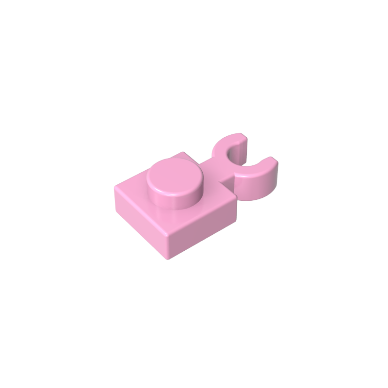 60897 | Plate, Modified 1 x 1 with Open O Clip Thin (Vertical Grip)