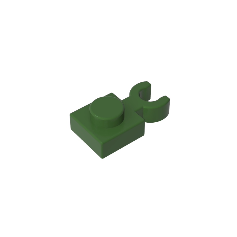 60897 | Plate, Modified 1 x 1 with Open O Clip Thin (Vertical Grip)