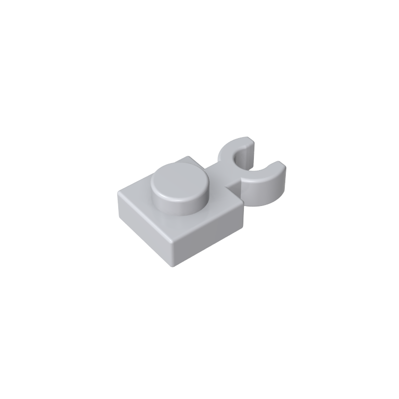 60897 | Plate, Modified 1 x 1 with Open O Clip Thin (Vertical Grip)