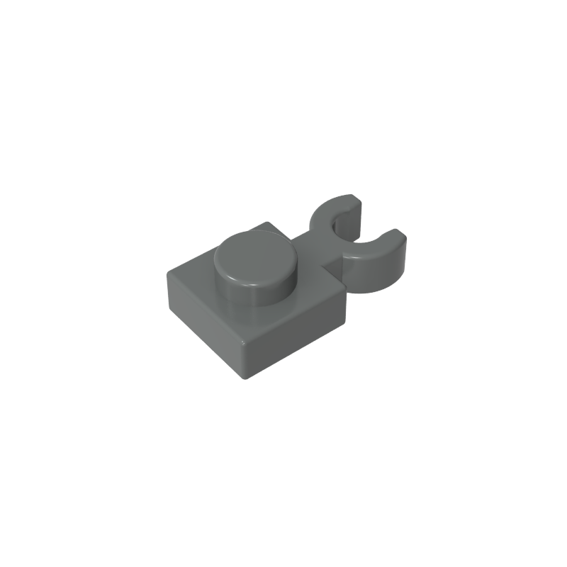 60897 | Plate, Modified 1 x 1 with Open O Clip Thin (Vertical Grip)