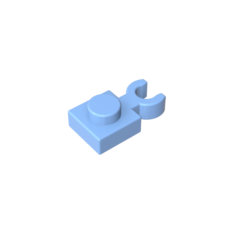 60897 | Plate, Modified 1 x 1 with Open O Clip Thin (Vertical Grip)
