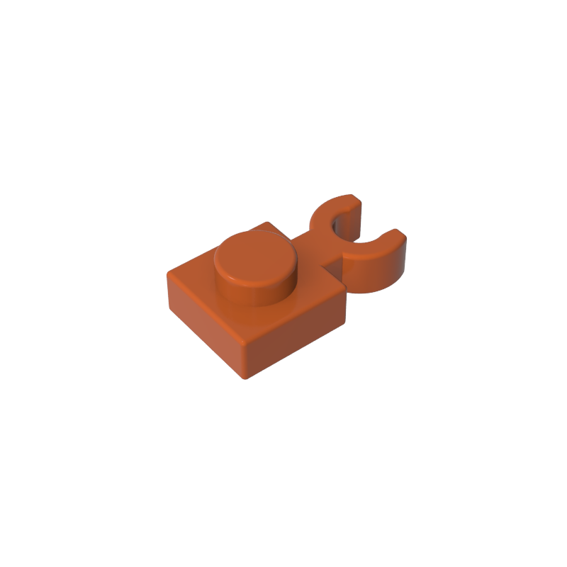 60897 | Plate, Modified 1 x 1 with Open O Clip Thin (Vertical Grip)