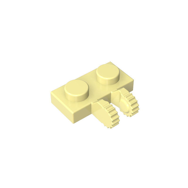 60471 | Hinge Plate 1 x 2 Locking with 2 Fingers on Side and 7 Teeth