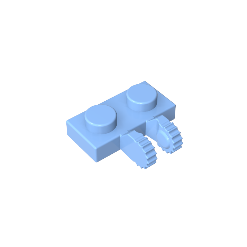 60471 | Hinge Plate 1 x 2 Locking with 2 Fingers on Side and 7 Teeth