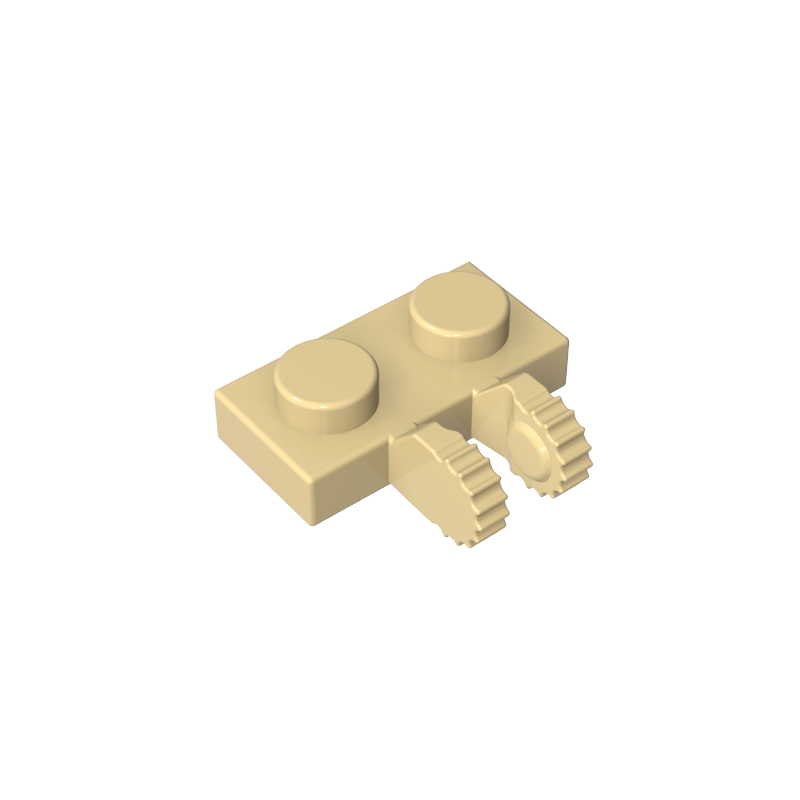 60471 | Hinge Plate 1 x 2 Locking with 2 Fingers on Side and 7 Teeth