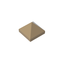 22388 | Slope 45 1 x 1 x 2/3 Quadruple Convex Pyramid