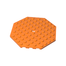 89523 | Plate, Modified 10 x 10 Octagonal with Hole