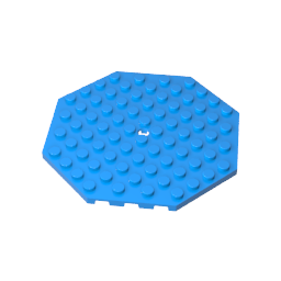 89523 | Plate, Modified 10 x 10 Octagonal with Hole