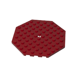 89523 | Plate, Modified 10 x 10 Octagonal with Hole