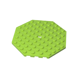 89523 | Plate, Modified 10 x 10 Octagonal with Hole