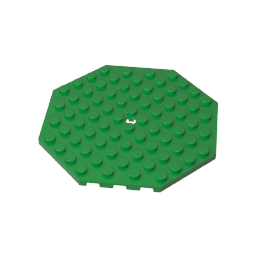 89523 | Plate, Modified 10 x 10 Octagonal with Hole