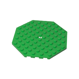 89523 | Plate, Modified 10 x 10 Octagonal with Hole