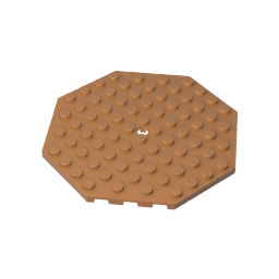 89523 | Plate, Modified 10 x 10 Octagonal with Hole