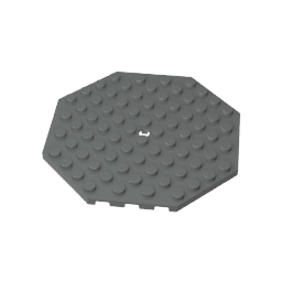 89523 | Plate, Modified 10 x 10 Octagonal with Hole