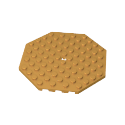 89523 | Plate, Modified 10 x 10 Octagonal with Hole